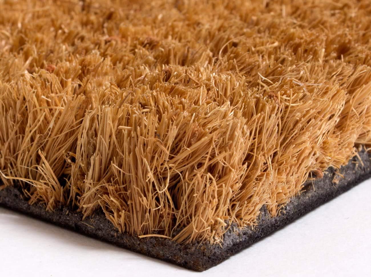 Ecomills Coco Coir Door Mat, 17" x 30" x 0.5", Heavy Duty, Indoor Outdoor, Large Size, Non-Slip Backing, Mats for Entry Ways, Garage, Floors, Patio, Entrance Areas