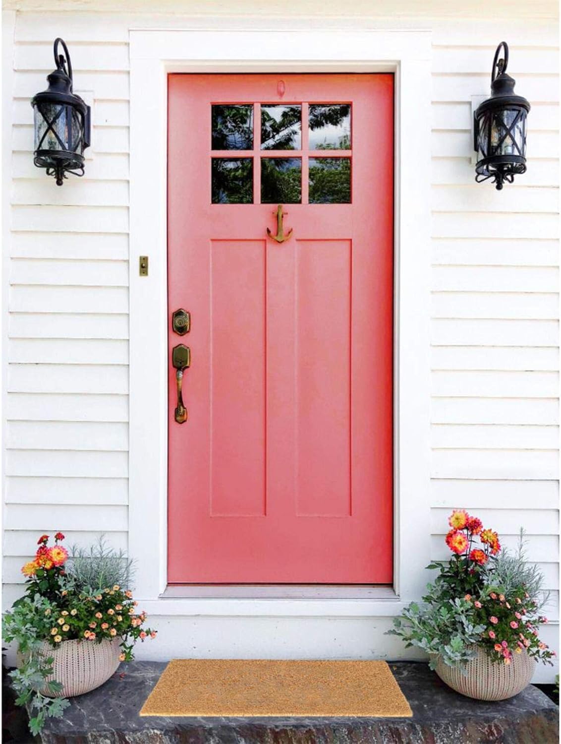 Ecomills Coco Coir Door Mat, 17" x 30" x 0.5", Heavy Duty, Indoor Outdoor, Large Size, Non-Slip Backing, Mats for Entry Ways, Garage, Floors, Patio, Entrance Areas