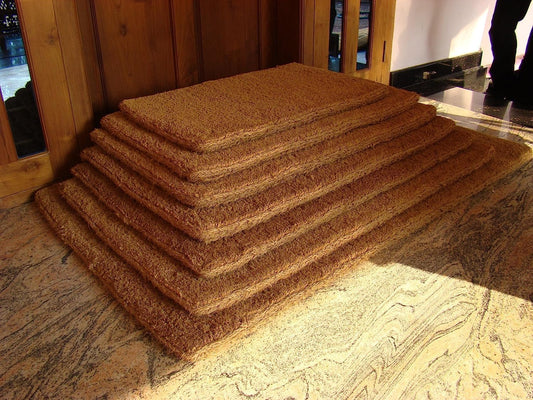 Ecomills 1.5" Extra Thick Coco Coir Door Mat Woven Back, 16" x 27", Heavy Duty, Durable, for Front Door Patio