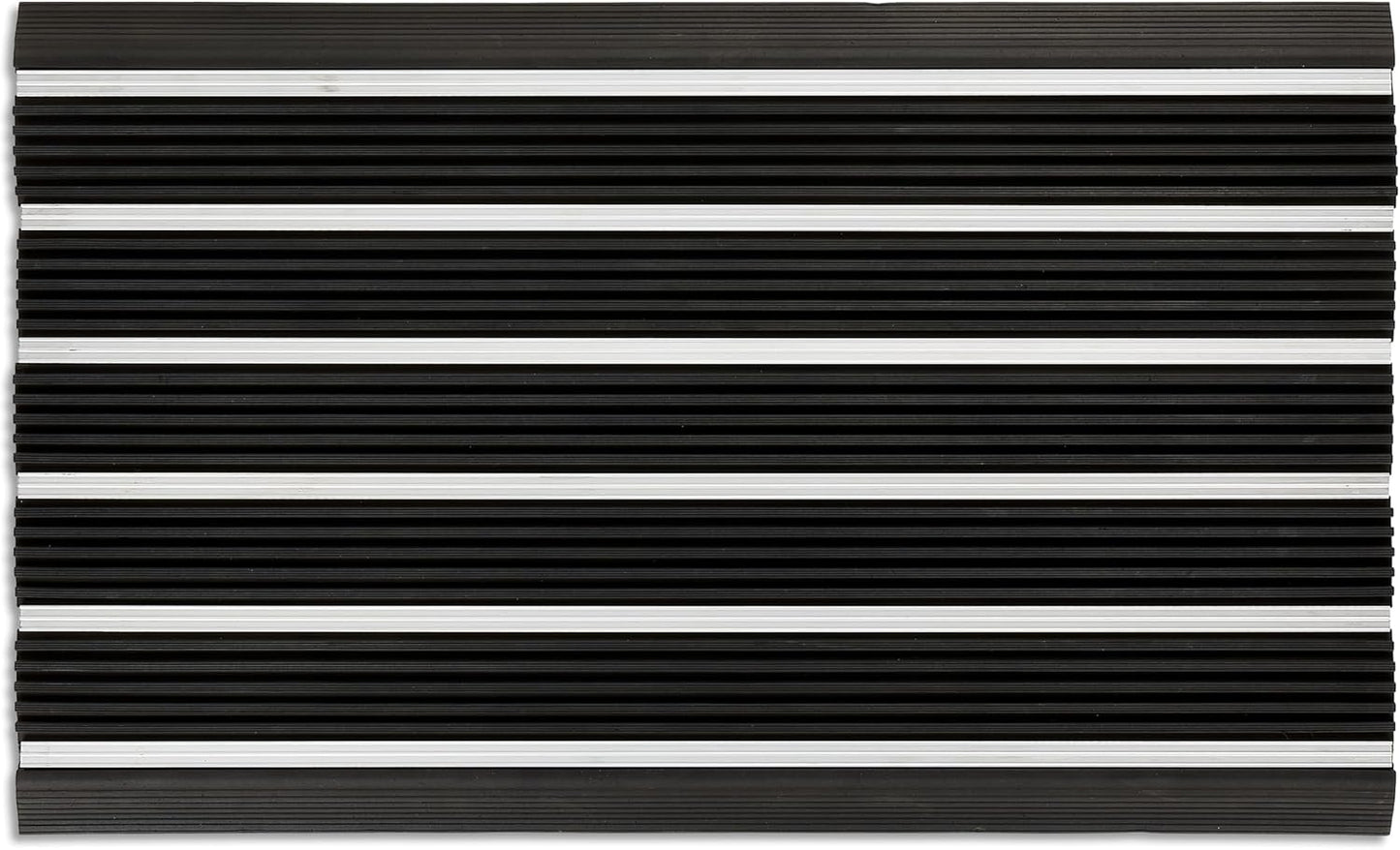 Ecomills Alumat Aluminum Front Door Mat, Heavy-Duty All-Weather Indoor/Outdoor Doormat with Non-Slip Rubber Edge – 17.3" x 27.5"