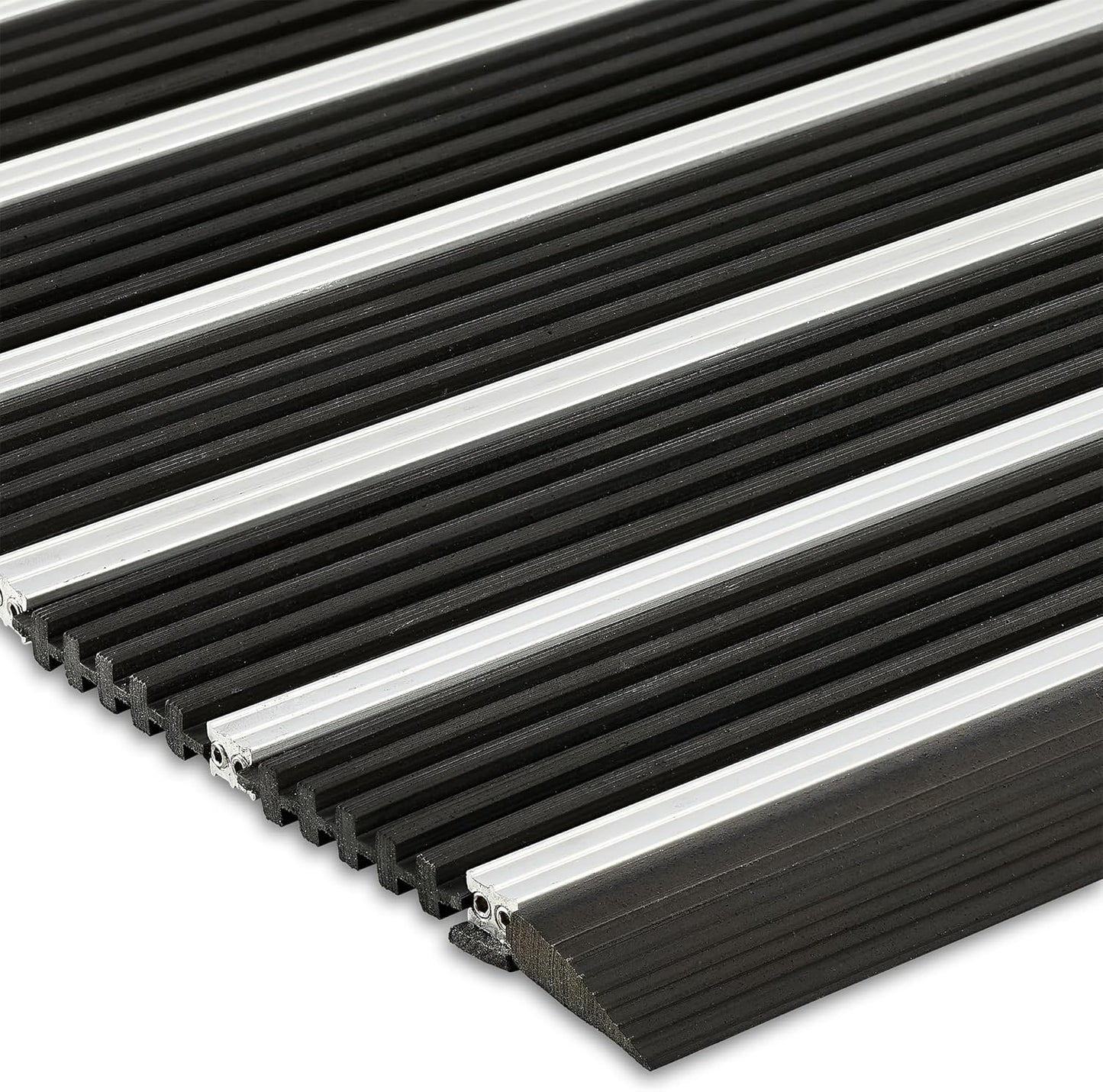 Ecomills Alumat Aluminum Front Door Mat, Heavy-Duty All-Weather Indoor/Outdoor Doormat with Non-Slip Rubber Edge – 17.3" x 27.5"