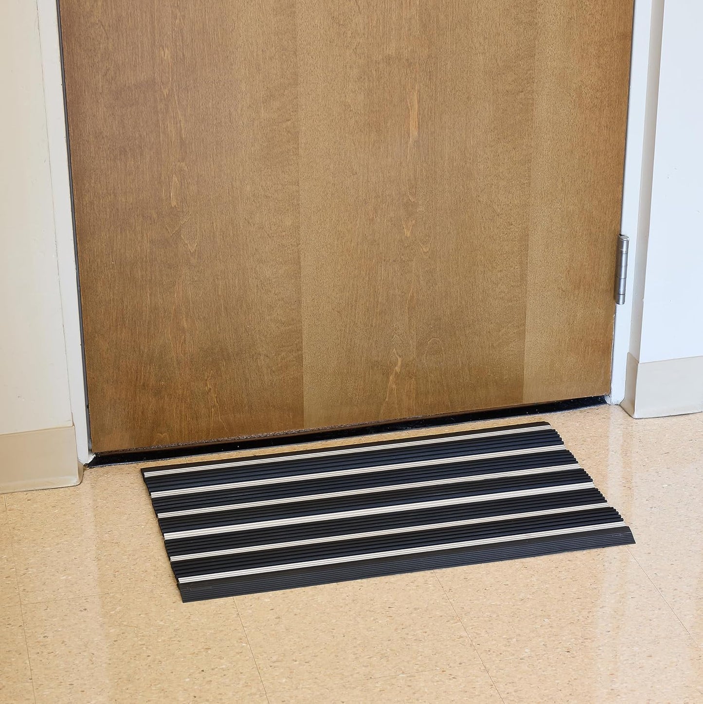 Ecomills Alumat Aluminum Front Door Mat, Heavy-Duty All-Weather Indoor/Outdoor Doormat with Non-Slip Rubber Edge – 17.3" x 27.5"