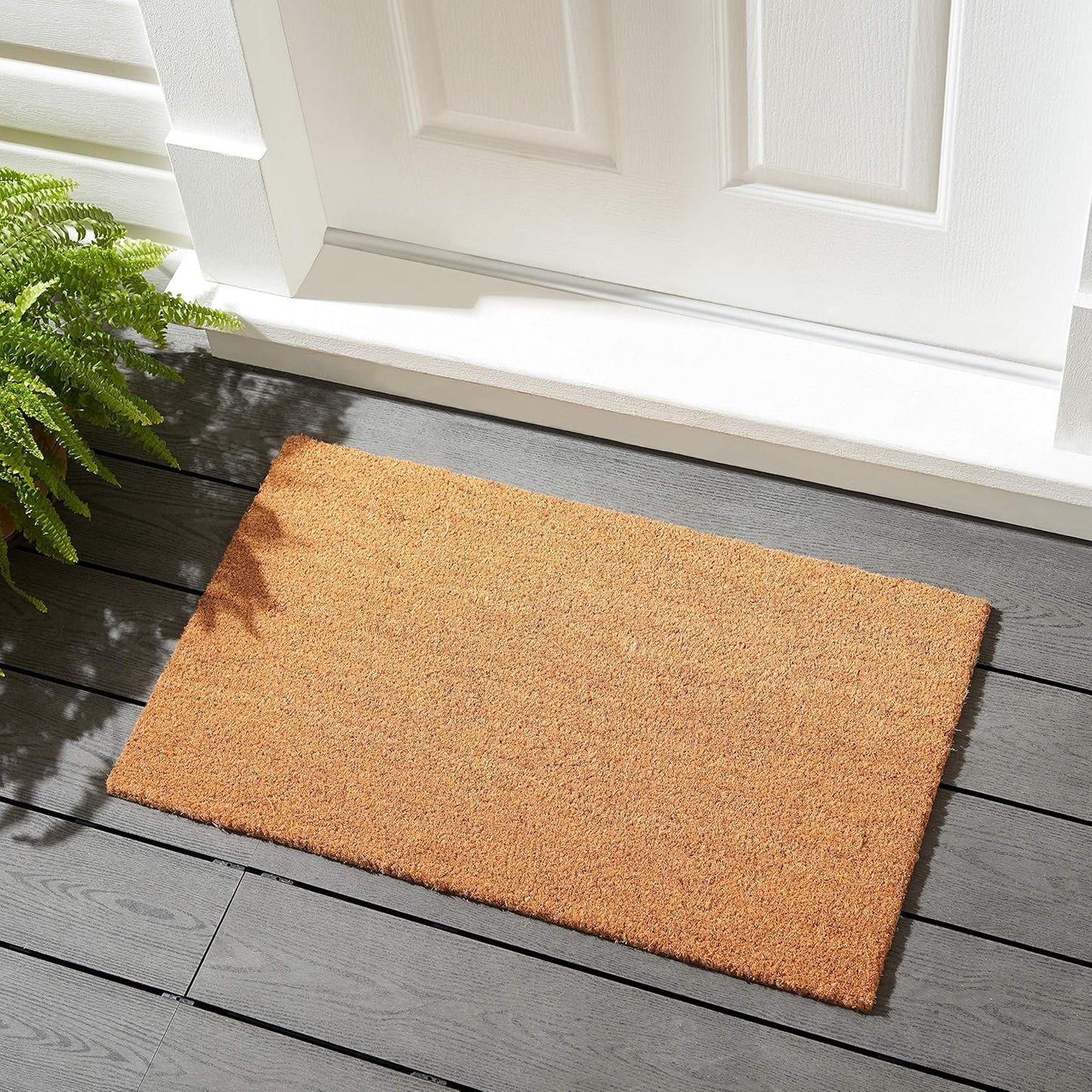 Ecomills Coco Coir Door Mat, 17" x 30" x 0.5", Heavy Duty, Indoor Outdoor, Large Size, Non-Slip Backing, Mats for Entry Ways, Garage, Floors, Patio, Entrance Areas