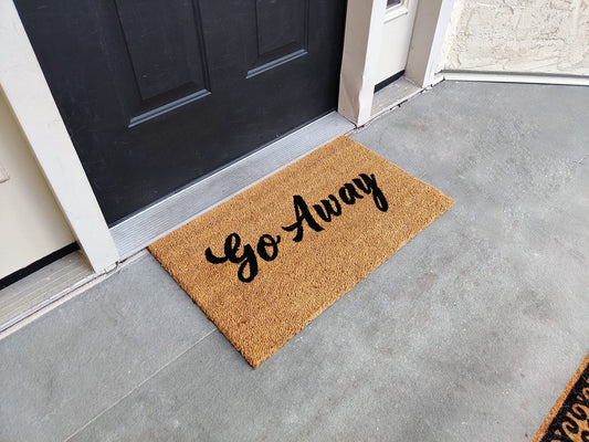 Go Away Coir Doormat with Non-Slip Vinyl Backing - alternate product view