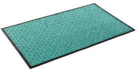 Green  Water Retainer Mat with heavy rubber backing in four different Sizes with black edging