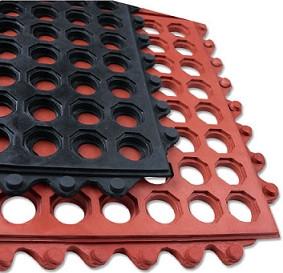 anti-fatigue mat black and red