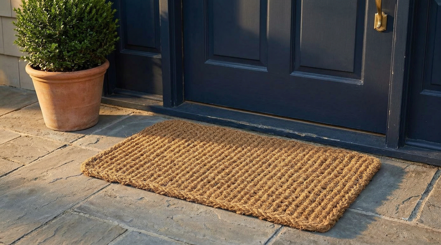 Dragon Coir Rectangle Doormat in-use lifestyle view - SKU 1405