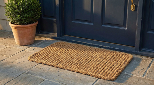Dragon Coir Rectangle Doormat in-use lifestyle view - SKU 1405
