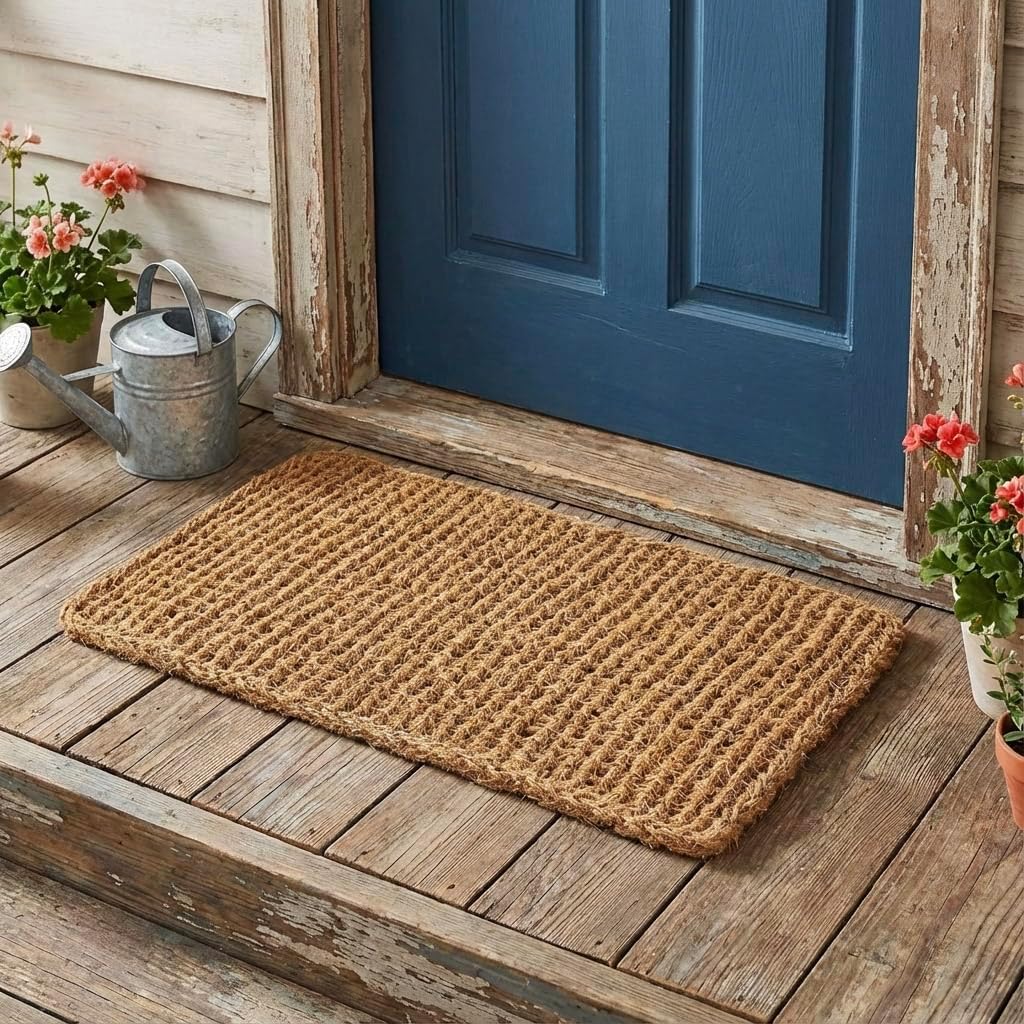 Dragon Coir Rectangle Doormat in-use lifestyle view 2 - SKU 1405|1407