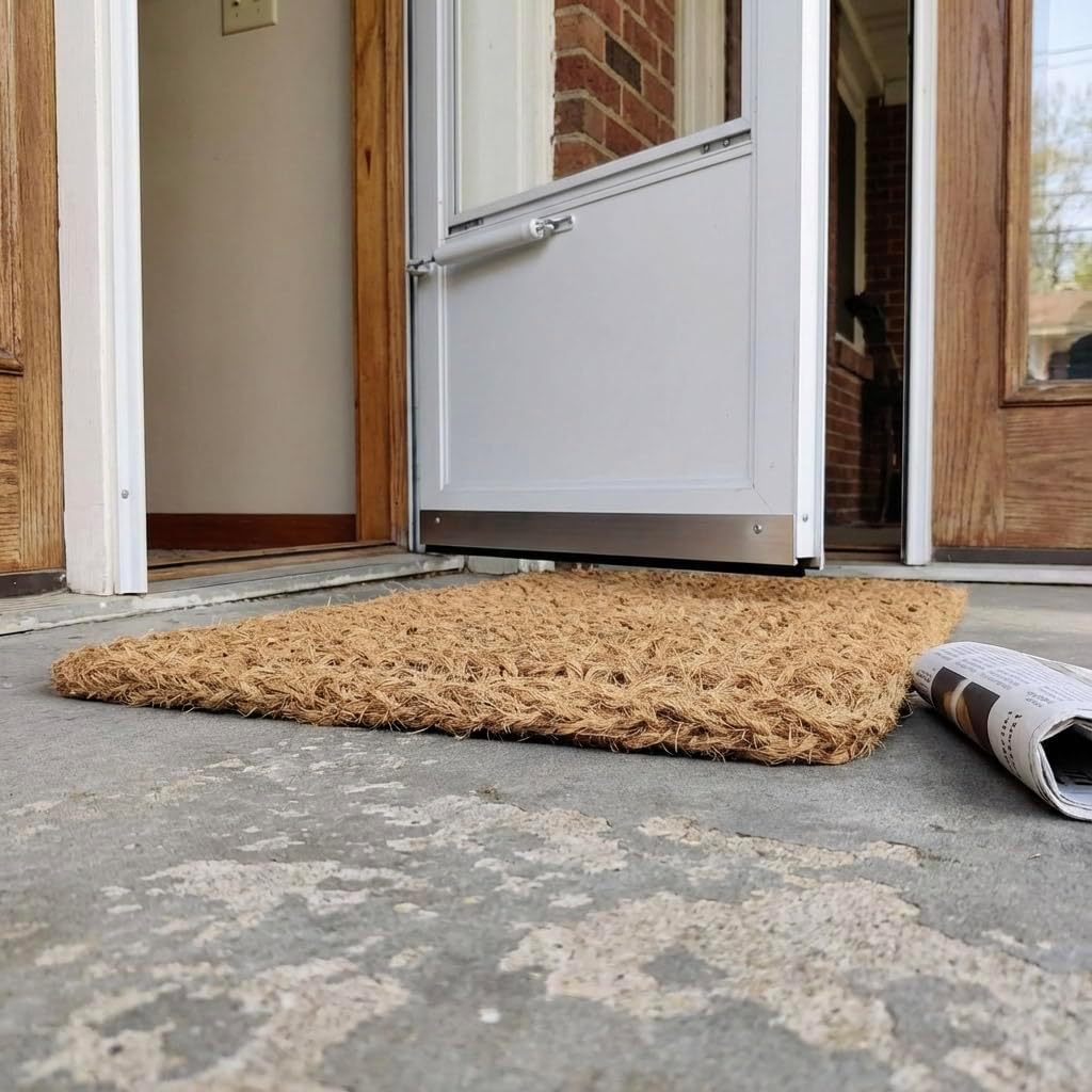 Dragon Coir Rectangle Doormat in-use lifestyle view 3 - SKU 1405|1407