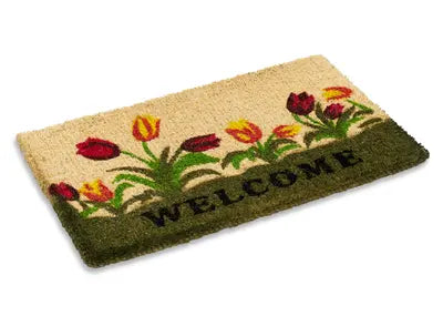 Welcome Tulip Coir Doormat - 18" x 30" - alternate product view