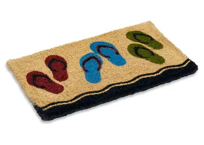 Flip Flop Coir Doormat - 18" x 30" - entryway product view