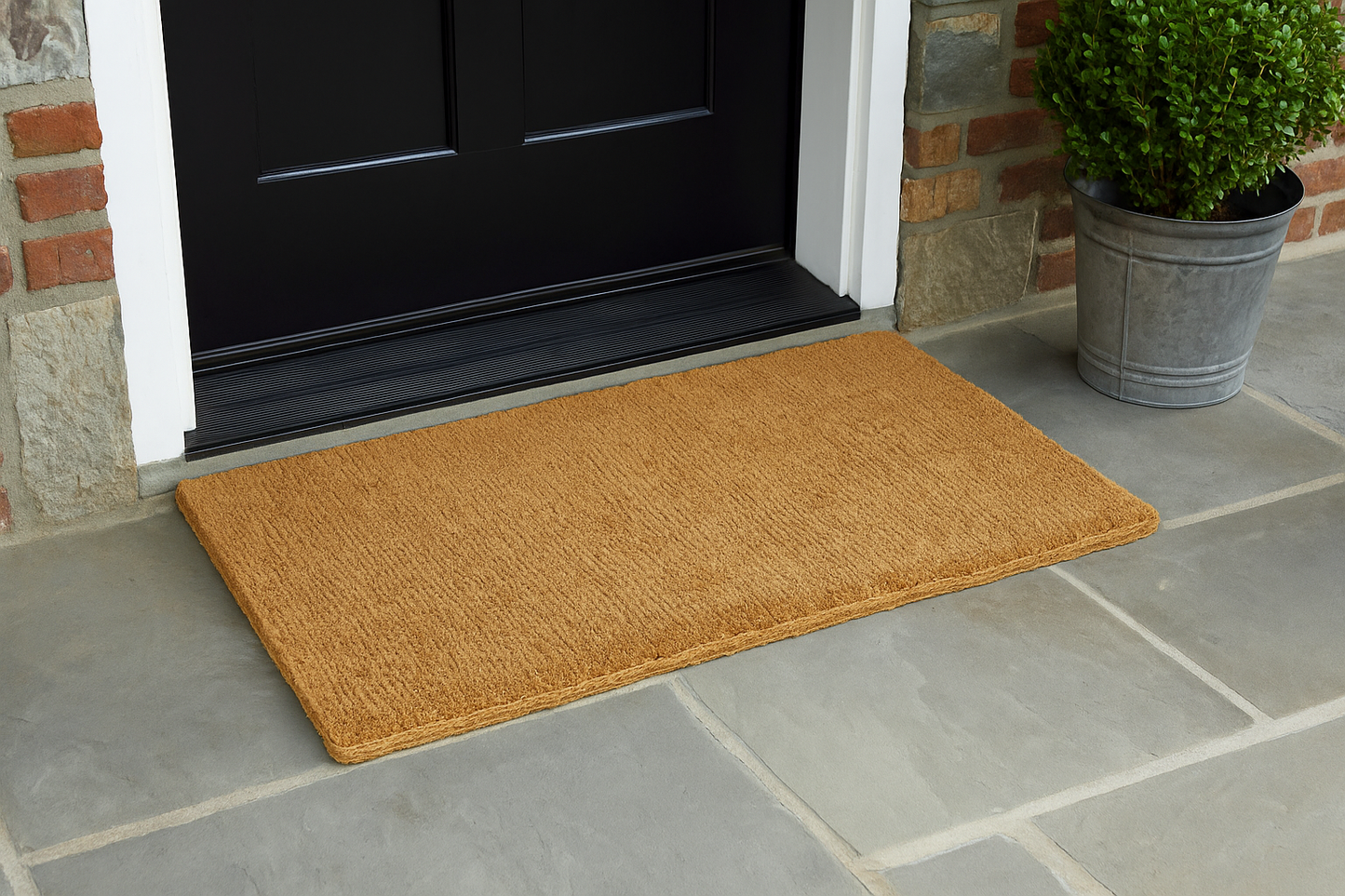 Coco Coir Door Mat with Woven Backing – Extra Thick Heavy-Duty Natural Fiber Entry Mat (Multiple Sizes)