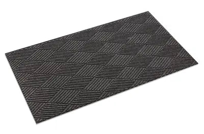 3' x 5' Black Eco Diamond Deluxe Entrance Mat - close-up product view