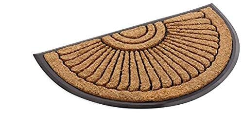 Sun Ray Inlaid Coir Doormat - Half Round