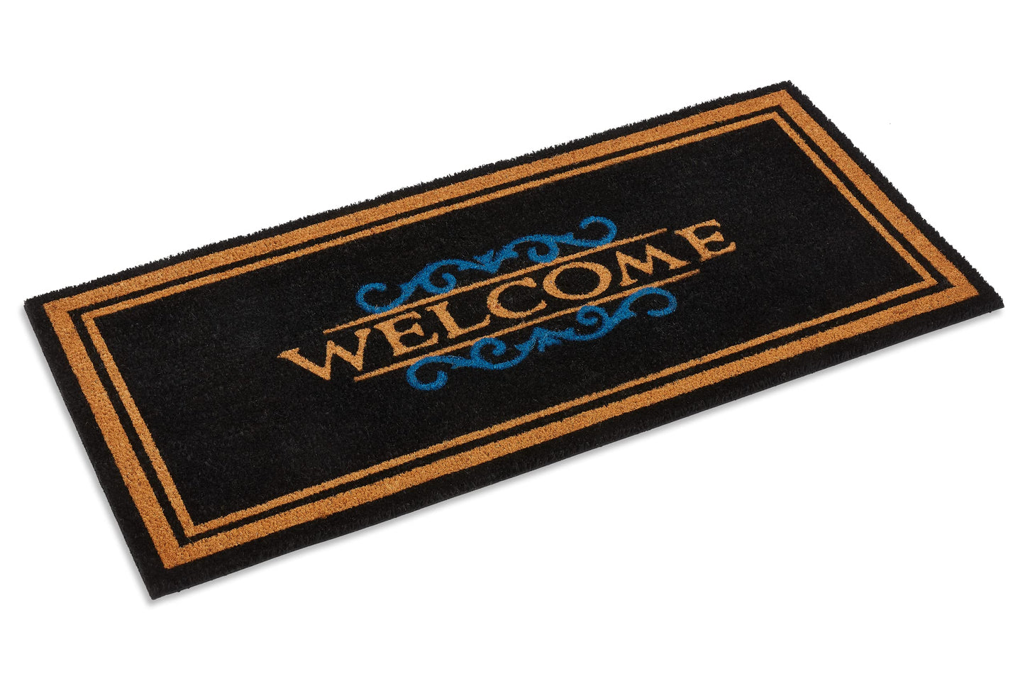 Elegant Welcome Coir Doormat with Non-Slip Vinyl Backing - main product photo
