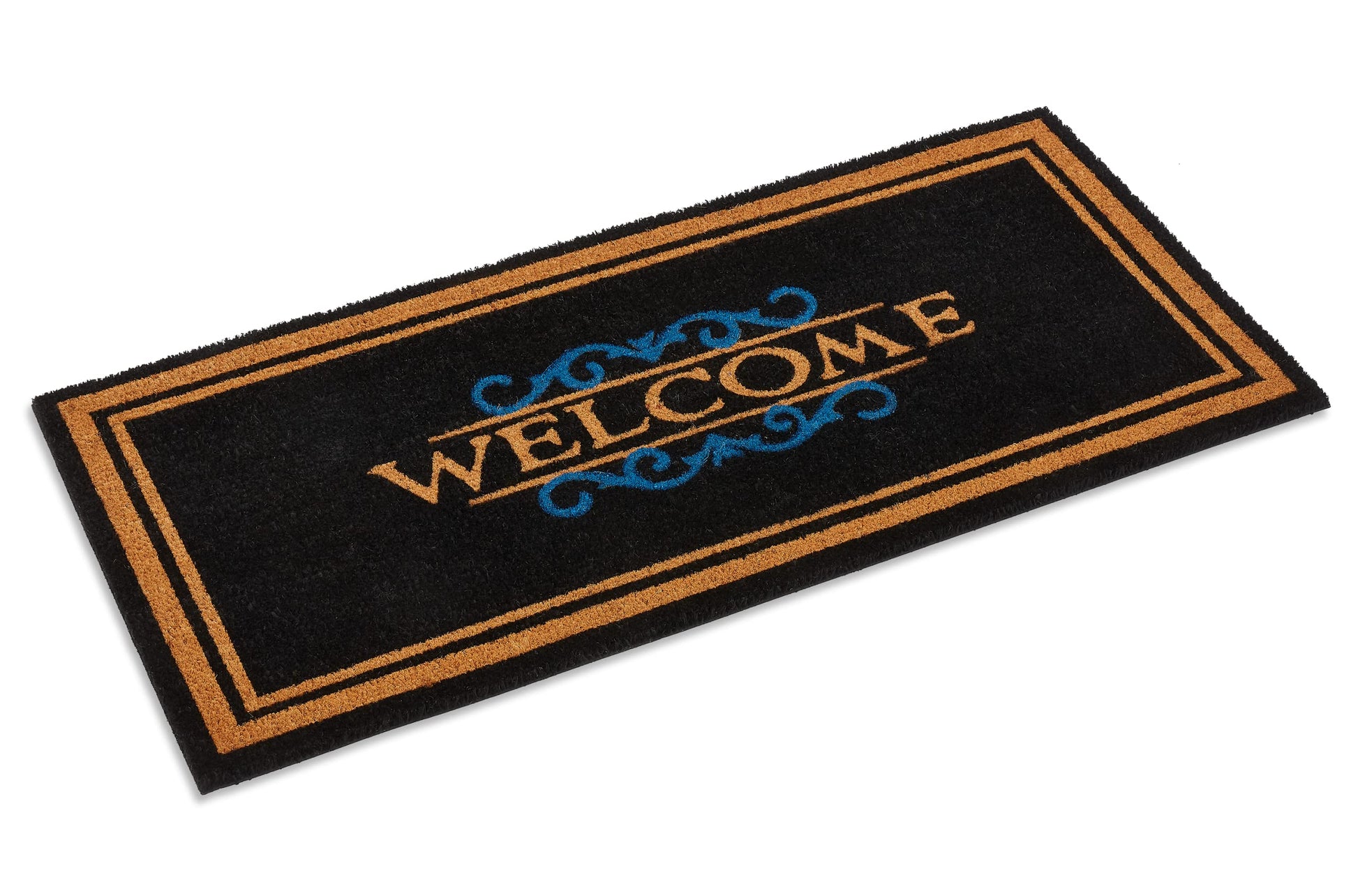 Elegant Welcome Coir Doormat with Non-Slip Vinyl Backing - main product photo