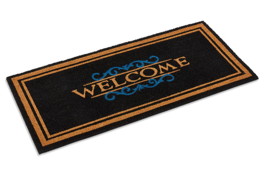 Elegant Welcome Coir Doormat with Non-Slip Vinyl Backing - main product photo