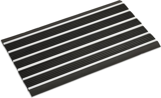 Ecomills Alumat Aluminum Front Door Mat, Heavy-Duty All-Weather Indoor/Outdoor Doormat with Non-Slip Rubber Edge – 17.3" x 27.5"