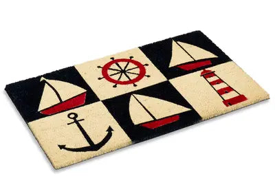 Nautical Coir Doormat - 18" x 30" - backing detail - view 1