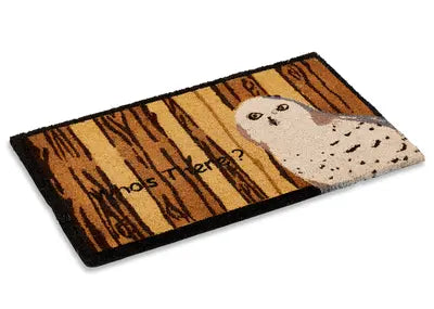 White Owl Coir Doormat