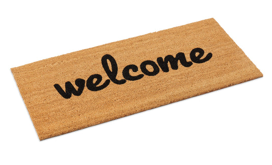 Welcome Coir Doormat with Non-Slip Vinyl Backing - main product photo