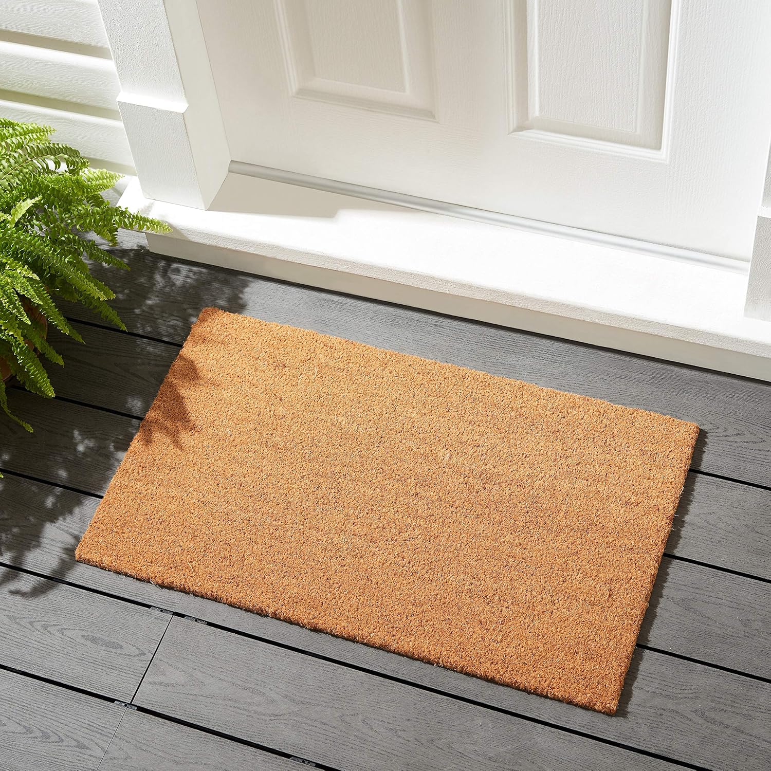 Ecomills Coco Coir Door Mat, 17" x 30" x 0.5", Heavy Duty, Indoor Outdoor, Large Size, Non-Slip Backing, Mats for Entry Ways, Garage, Floors, Patio, Entrance Areas