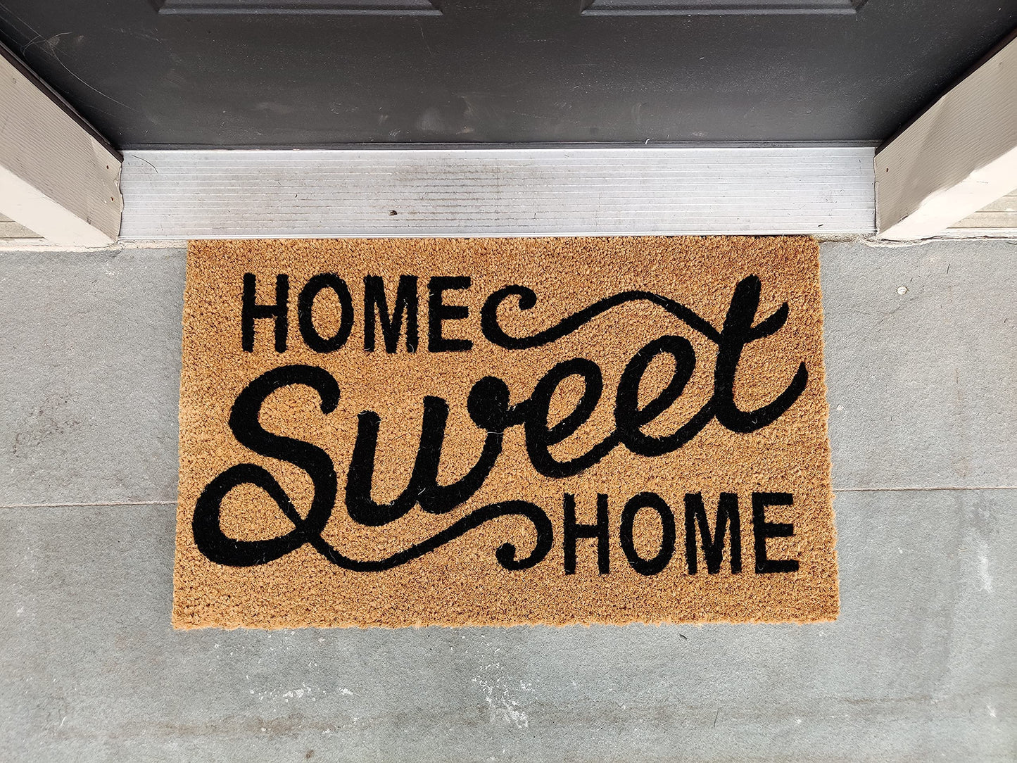 Home Sweet Home Coir Doormat with Non-Slip Vinyl Backing - entryway product view