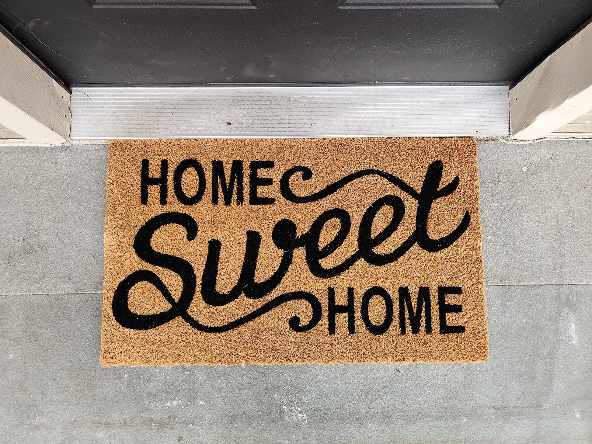 Home Sweet Home Coir Doormat with Non-Slip Vinyl Backing - entryway product view