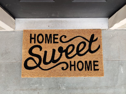 Home Sweet Home Coir Doormat with Non-Slip Vinyl Backing - entryway product view