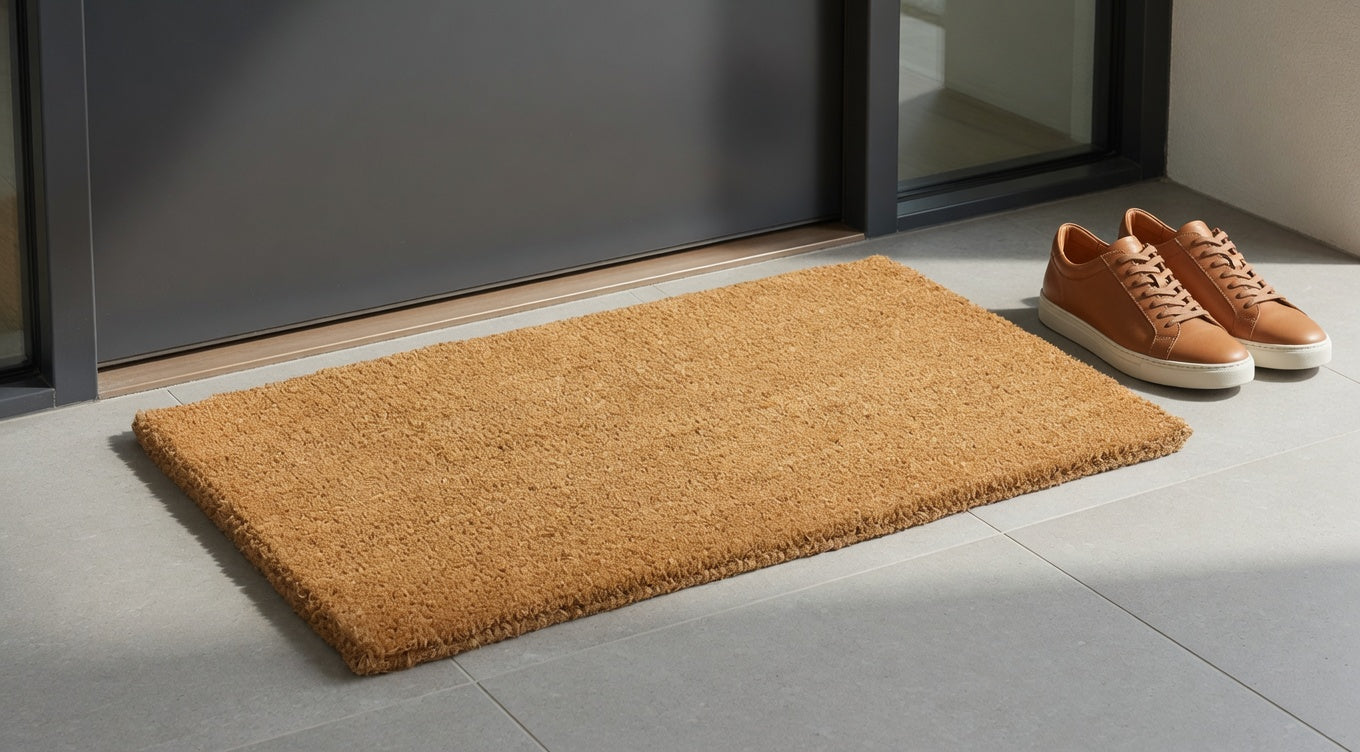 Plain Coir Mat 1 inch Woven Back 18 x 30 - Lifestyle