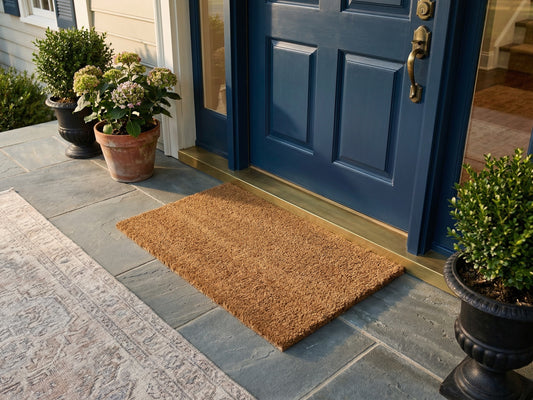 22" x 36" Extra Thick Coco Coir Doormat with Woven Backing - lifestyle entryway view