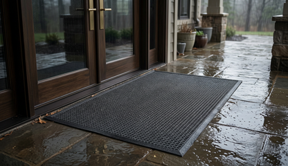 Charcoal Eco Water Trapper Entrance Mat - lifestyle entryway view