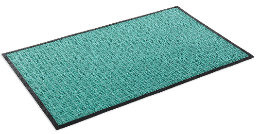 Green  Water Retainer Mat with heavy rubber backing in four different Sizes with black edging