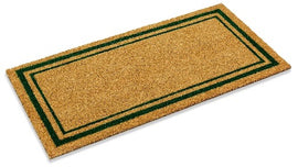 Double Green Border Coco mat with vinyl backing, low clearance, 1/2" Thick