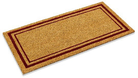 Double Red Border Coco mat with vinyl backing, low clearance, 1/2" Thick
