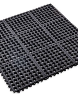 anti fatigue interlocking mat black