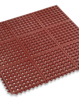 anti fatigue interlocking mat red