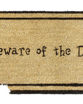 beware of the dog doormat front