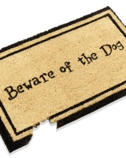 beware of dog doormat