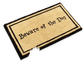beware of dog doormat