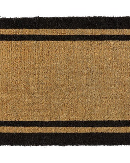 black border coco coir doormat front