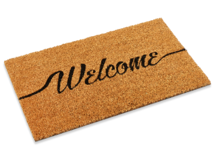 Cursive Welcome Coir Doormat