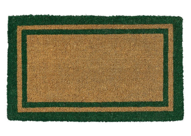 Green Border Coir Doormat