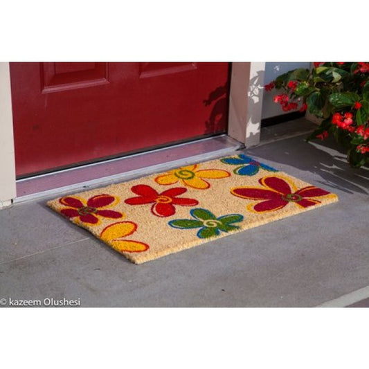 daisy coco coir doormat