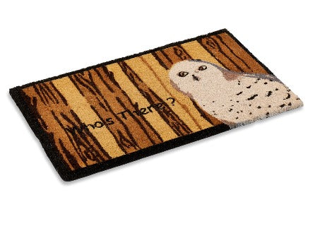 White Owl Coir Doormat